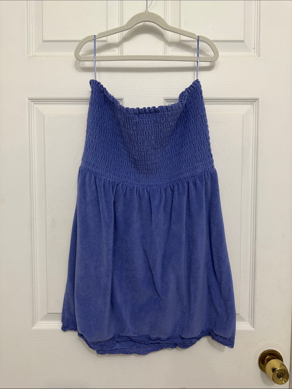 Aeropostale swim coverup Royal Blue Smocked Strap Mini Dress
